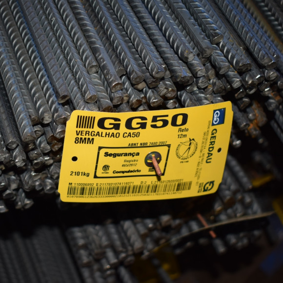 Vergalhao Gg50 8.00mm (5/16) Reto12m Gerdau KG