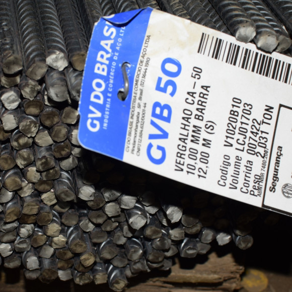Vergalhao Ca50 Reto 10,00mm 12m KG          