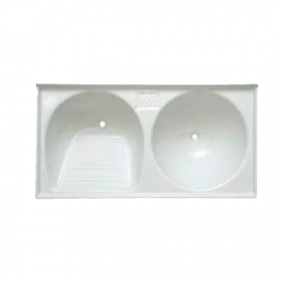 Tanque Duplo Branco 1,00x50cm Durafort                      