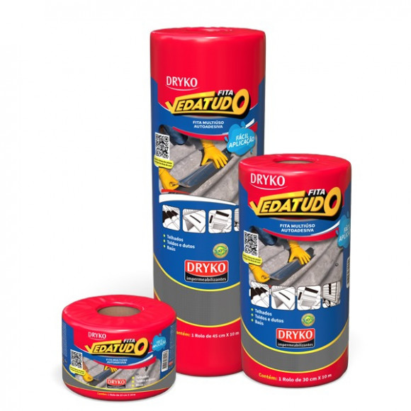 Fita Vedatudo Aluminio 10mt X 30cm Dryko    