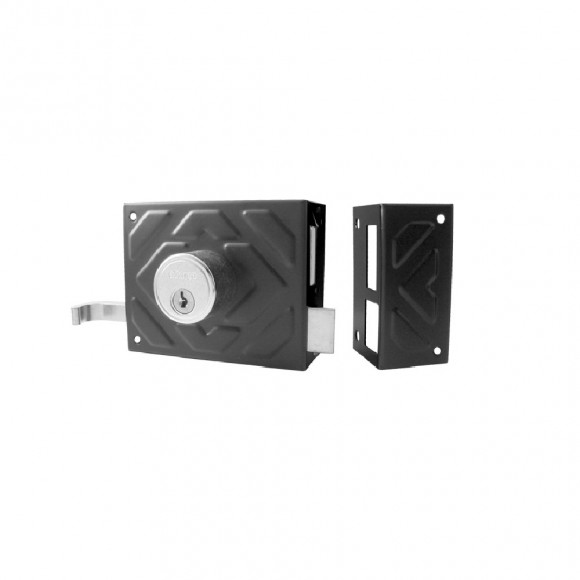 Fechadura Portão F1500 Preto Fosco