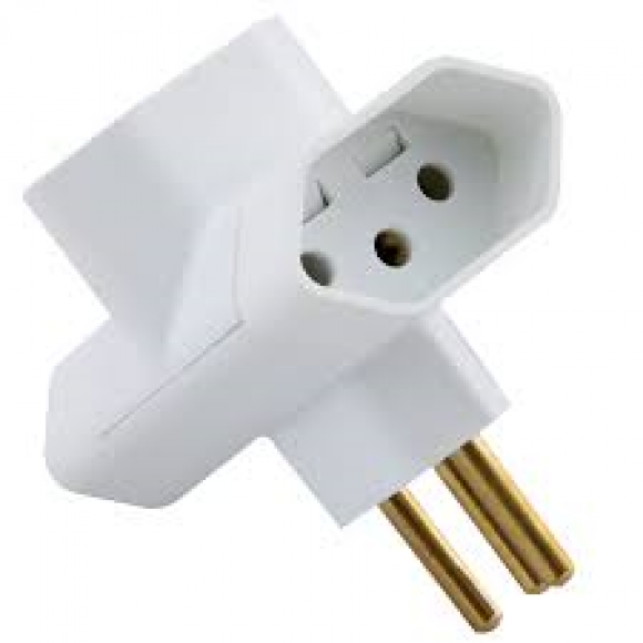 Plug Tramontina T 2p+t 10a/250v Br Blister  