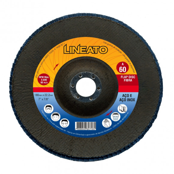 Disco Flap 7" Grao 60 Lineato Itambe        