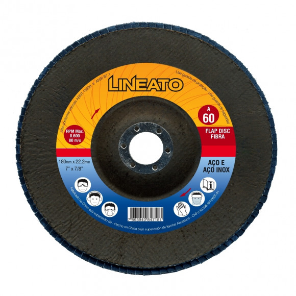 Disco Flap  7" Grao 120 Lineato Itambe      