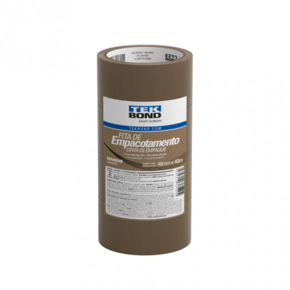 Fita Empacotamento Marrom 48mmx45m Tekbond  
