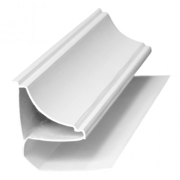 Moldura Univ. Meia Cana Branco Gelo 6m Plasf