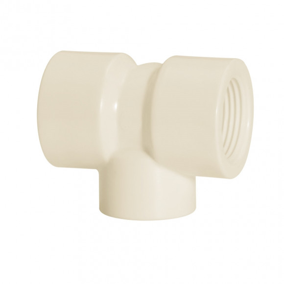 Tee de Redução Roscável Branco 1.1/2 X 3/4 Amanco