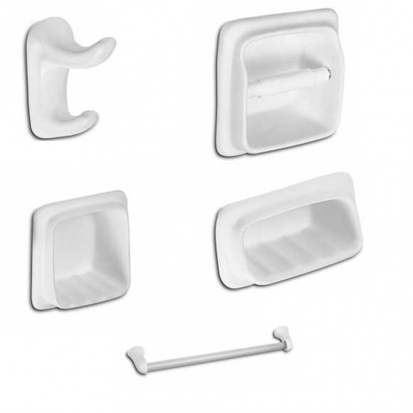 Conjunto 05 Pecas Branco Logasa             