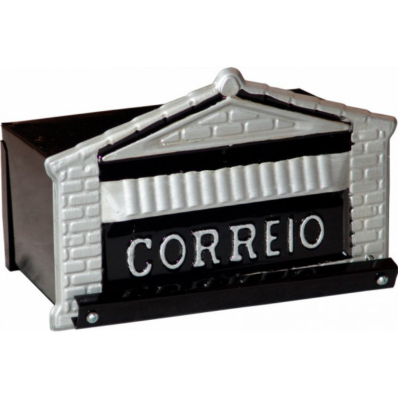 Caixa Correio Colonial Prata 15x23x11 Grade Ouro de Minas   
