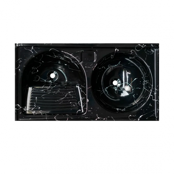 Tanque Duplo Preto Fibromar 98x52           