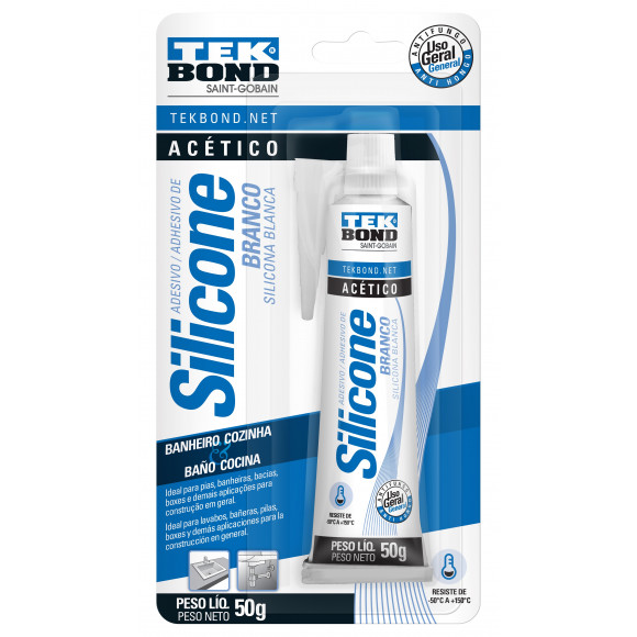 Silicone Tekbond Branco 50g Blister         