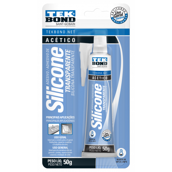 Silicone Tekbond Transp 50g Blister         