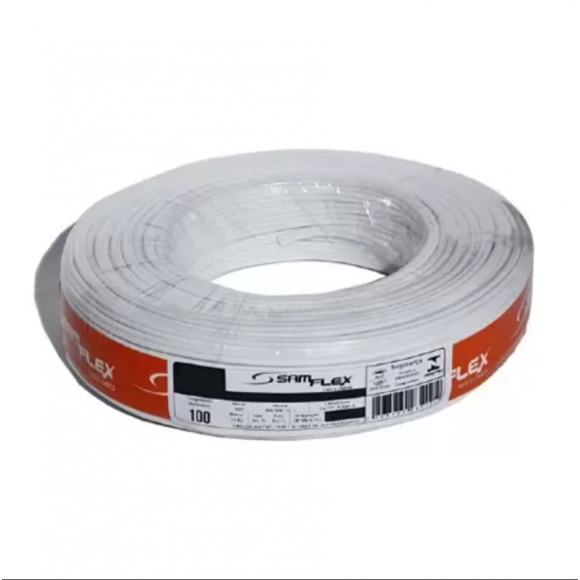 Cabo Flex Samflex 4mm Branco                