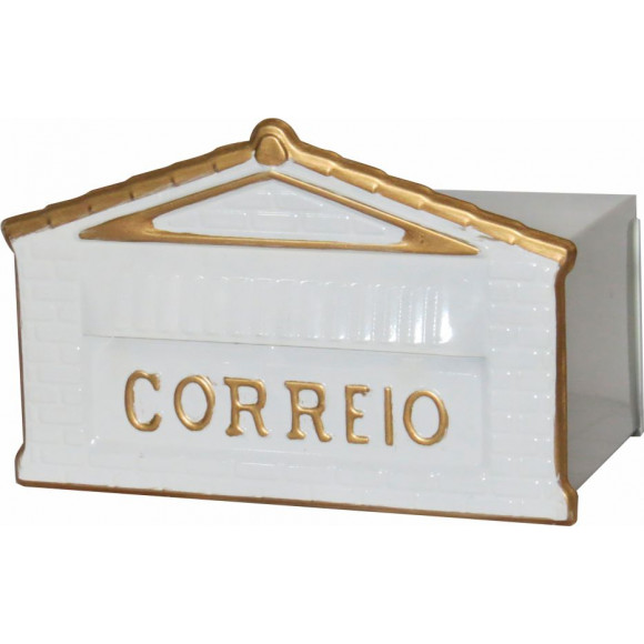 Caixa Correio Colonial Br/ouro 15x23x11 Muro Ouro de Minas  