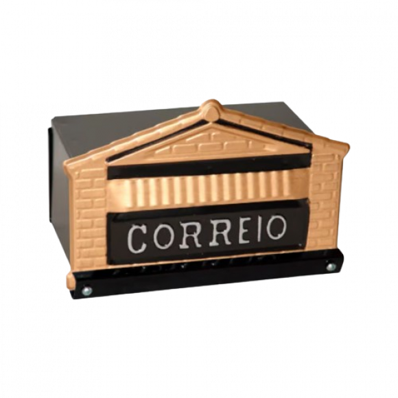 Caixa Correio Colonial Ouro 15x23x11 Grade Ouro de Minas    