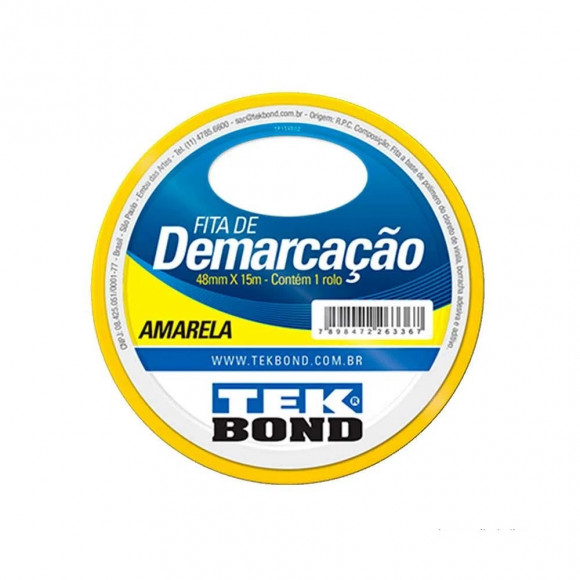 Fita Dermacacao Tekbond Amarela 48mmx15m    