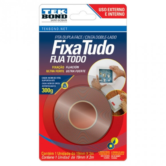 Fita  Dupla Face Tekbond Ext 19mmx2m        