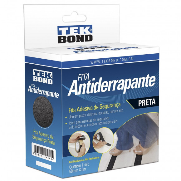 Fita Antiderrapante Tekbond Pt 50x5m        