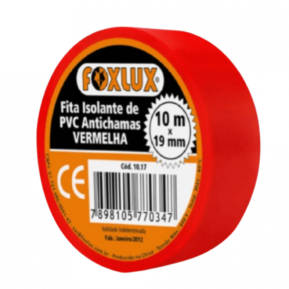 Fita Isolante Vermelha 19mmx10m Foxlux                      