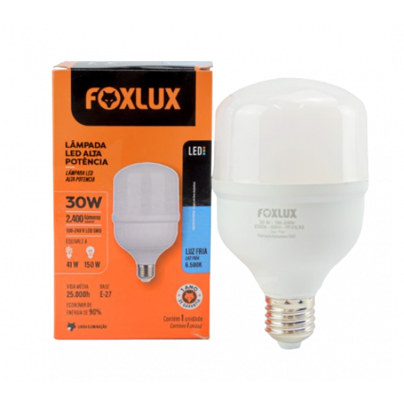 Lampada Led Alta Potencia 20w 6500k Bivolt Foxlux                     