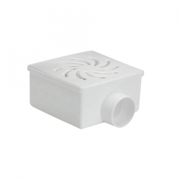 Ralo Sifonado Quadrado Branco Vortic 100x52x40 Amanco       