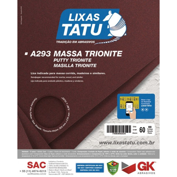 Lixa Massa A293 150 Tatu                    