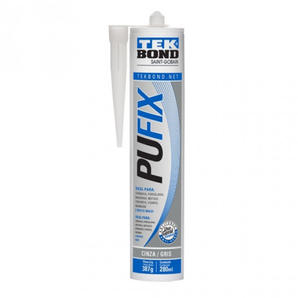 Pu Fix Tekbond Cartucho Cinza 387g          