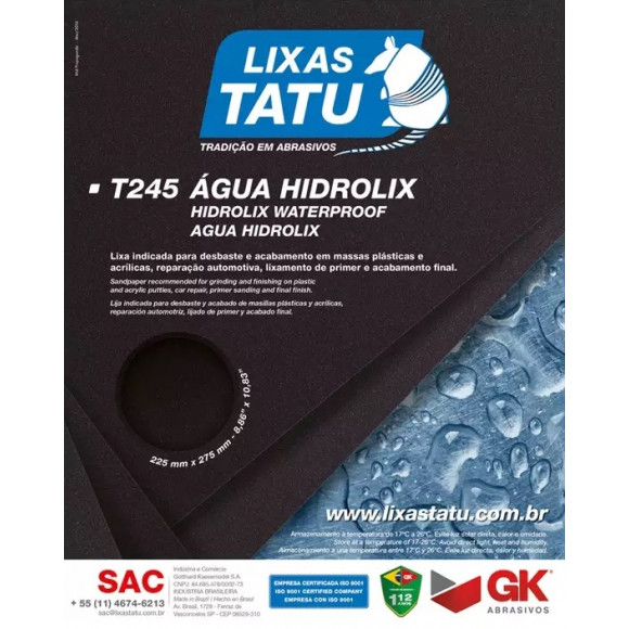 Lixa Dagua T245 100 Tatu                    