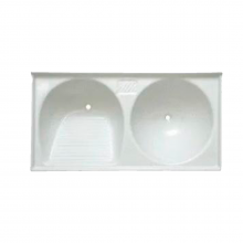 Tanque Duplo Branco 1,00x50cm Durafort                      