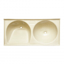Tanque Duplo Bege 1,00x50cm Durafort                        