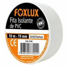 Fita Isolante Branca 19mmx10m Foxlux                        