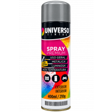 Tinta Spray Alta Temperatura Aluminio 400ml Univer                    